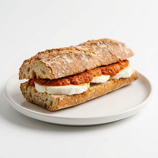 Bocadillo De Sobrasada Y Queso Fresco