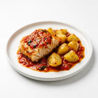 Bacalao En Tomate Con Patatas