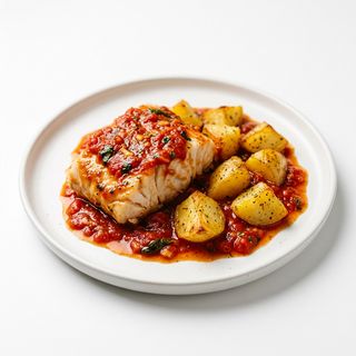 Bacalao En Tomate Con Patatas
