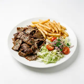 Plato Kebab (Patatas Y Ensalada)