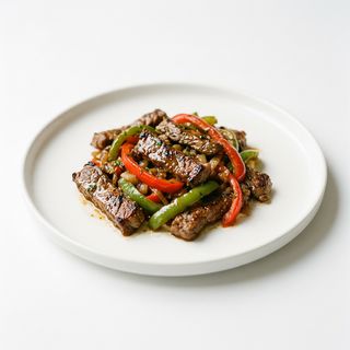 Ternera con pimientos