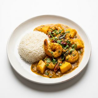 Curry De Gambas Con Mango