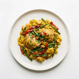 Paella De Pollo Y Verduras