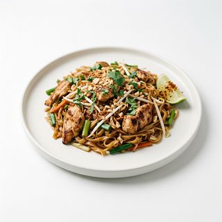 Fideos De Arroz Con Pechuga De Pollo