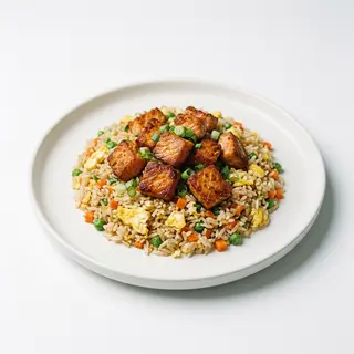 Arroz Con Salmón Frito