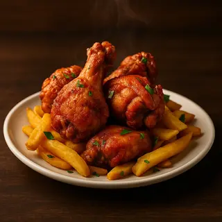 Straccetti di pollo con patatine