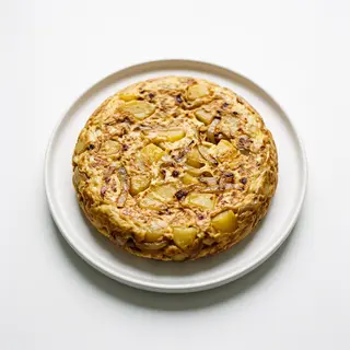 Tortilla sola con cebolla