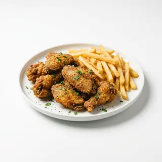 Alitas De Pollo Con Patatas (6 Uds.)