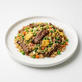 156 Riso saltato con manzo verdure e uova