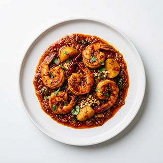 Vindaloo de Camarão-Rei