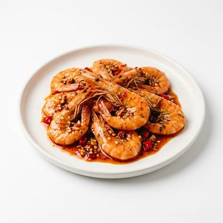 Langostinos Con Salsa Picante