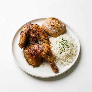 5. 1/2 Pollo A La Brasa Con Arroz