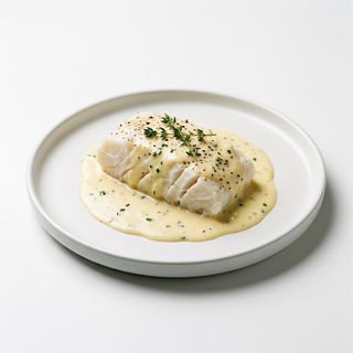 Bacalao Con Crema De Ajo