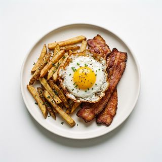 Bacon, Huevo, Patatas Fritas