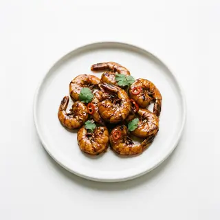 Langostinos con salsa de soja