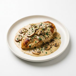 Pollo Con Salsa Di Funghi