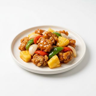 92.Maiale in agrodolce all'ananas 菠萝咕咾肉