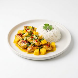 Pollo Al Mango Con Arroz