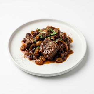 Tajine manzo in agrodolce