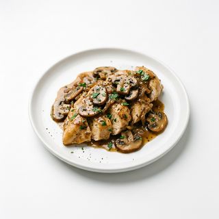 Pollo Con Champiñones