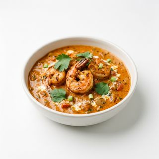 Tikka Masala de Camarão-Rei