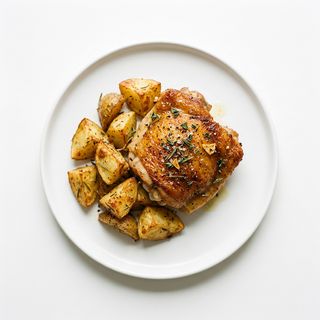 Muslo De Pollo Al Horno Con Patatas