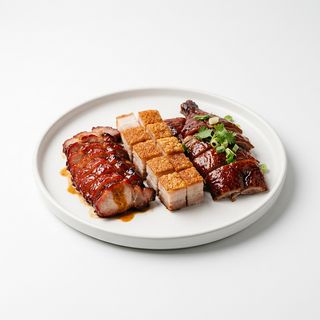 Char Siu Cantonés + Panceta Asado + Pato Asado