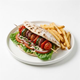 Kebab Vegetal + Patatas