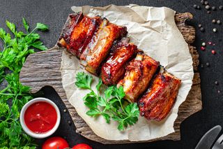 Costillas De Cerdo Con Salsa Bbq