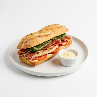 Bocadillo De Tortilla Patata + Salsa