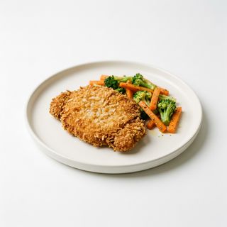 Lomo Rebozado + Vegetales