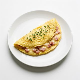 Tortilla Francesa Con Jamón Y Queso