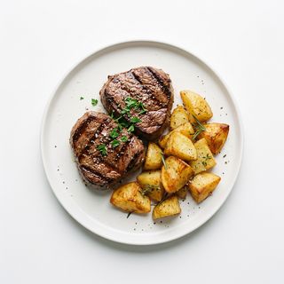 19. Ternera A La Plancha Con Patatas