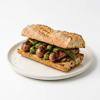 Bocadillo Longanizas y Pimientos