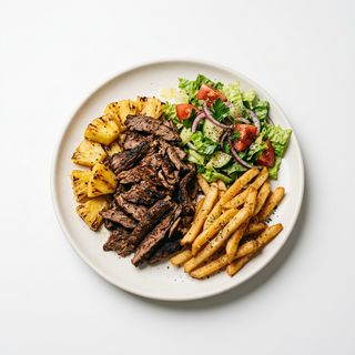 Plato De Shawarma Con Ternera Y Piña
