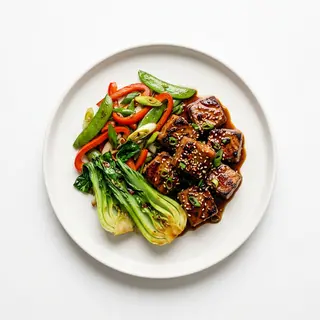 Teppanyaki de lomo de atún teriyaki