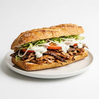 Bocadillo Kebab De Pollo Y Ternera Mixto