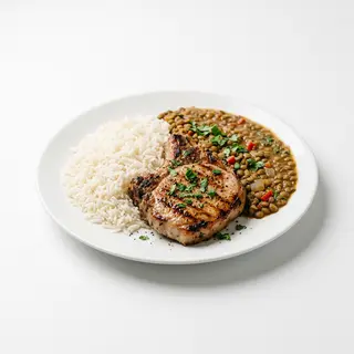Arroz Con Menestra Y Carne