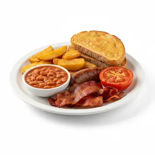 Huevos Con Beicon Y Papas Fritas