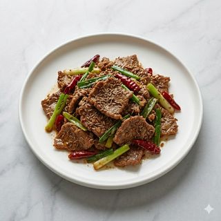 Ternera salteada picante