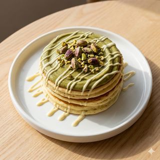 PANCAKE PISTACCHIO E PANNA 3 pezzi