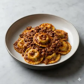 Mezzelune de ricotta y espinaca