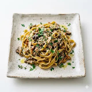 Pasta Con Salsa Boletus