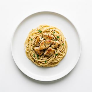 Espaguetis Con Pollo