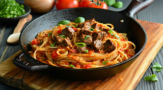 Spaghetti con manzo
