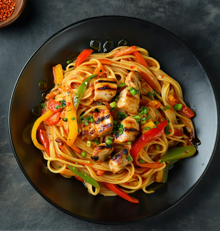 Thai Nadul Con Pollo Y Verduras