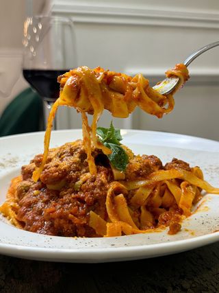 Pasta Bolonesa Con Carne Picada
