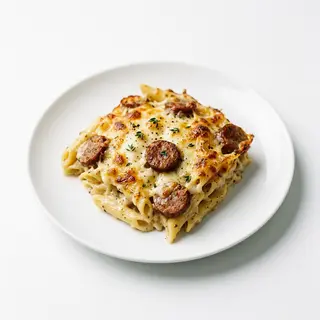 Pasta Gratinada De Salchicha