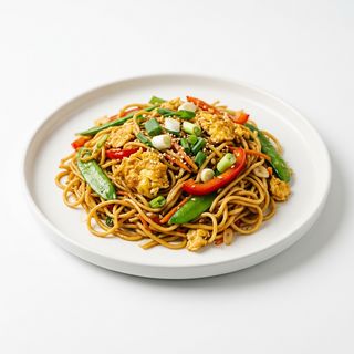 1. Tallarines Con Huevo Y Verduras
