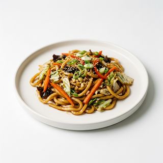 1.Spaghetti udon saltati con verdure 什锦菜炒乌冬/(虾仁/鸡肉/牛肉)